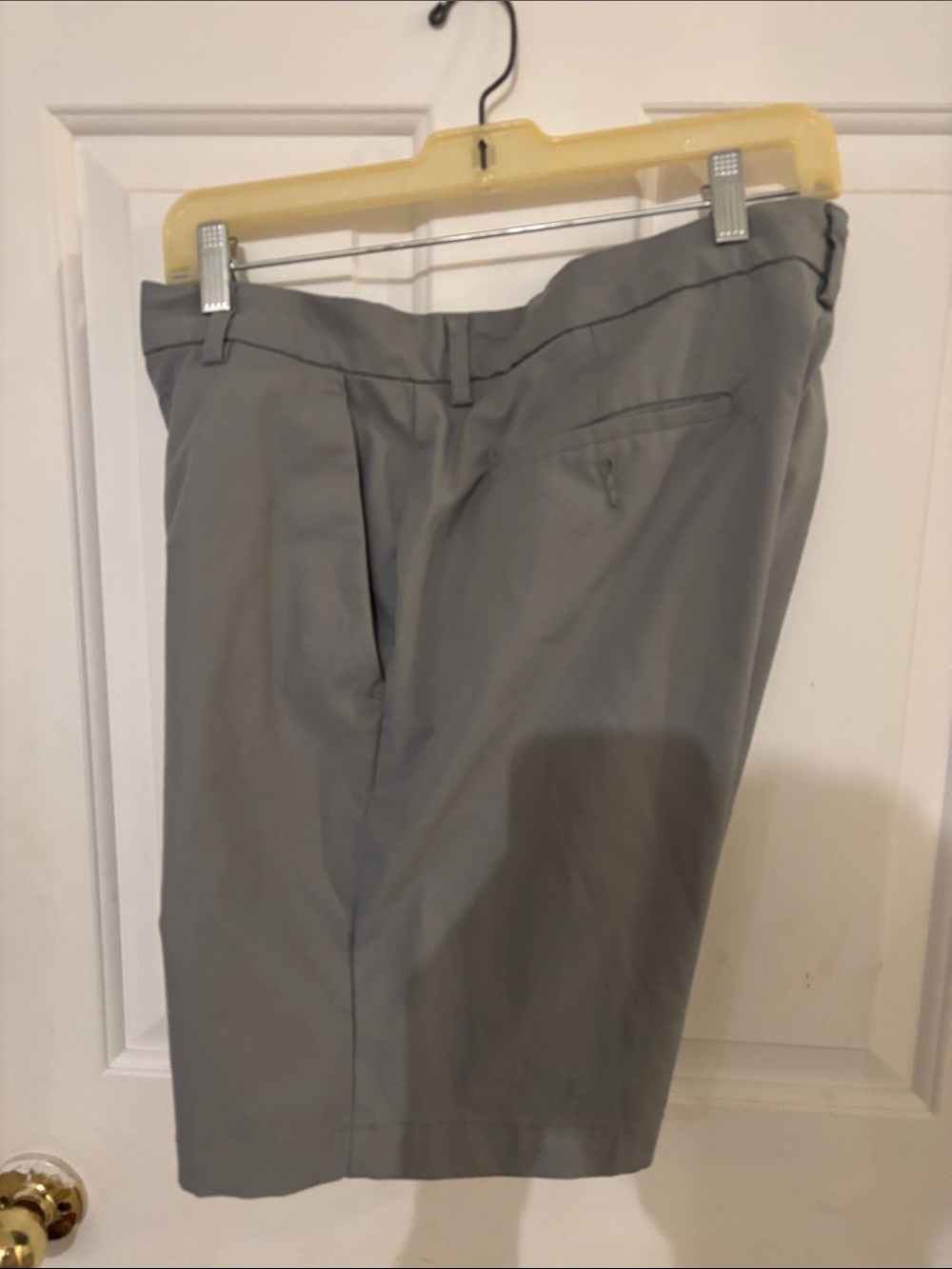 Men's Gray Dress Shorts- Classic Flat Front